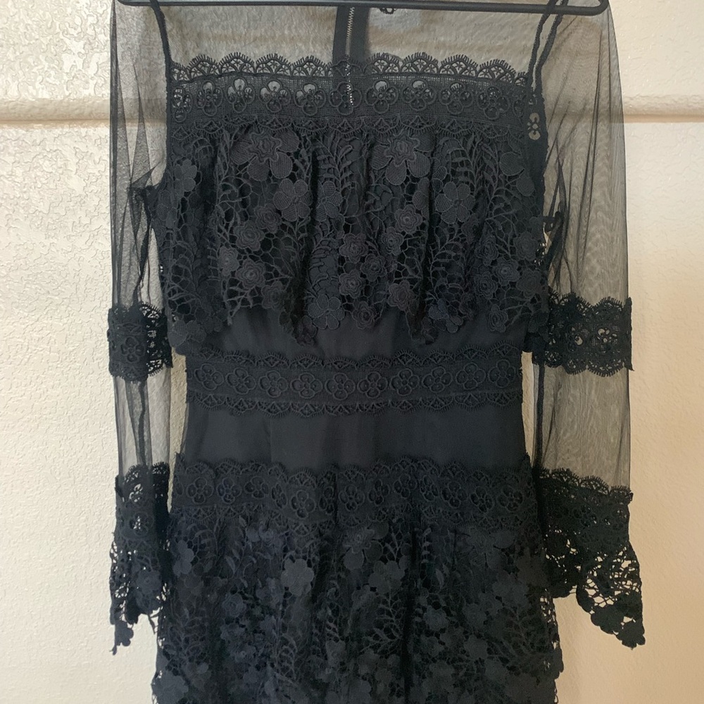 Black lace dress